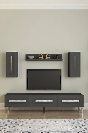 TVR1804AS RANY TV Ünitesi Takımı ANTRASİT-SILVER 180CM