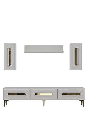 TVR1804BG RANY TV Ünitesi Takımı BEYAZ-GOLD 180CM