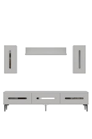 TVR1804BS RANY TV Ünitesi Takımı BEYAZ-SILVER 180CM