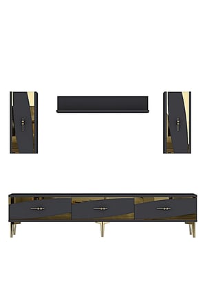 TVR1813AG ELİPS TV Ünitesi Takımı ANTRASİT-GOLD 180CM