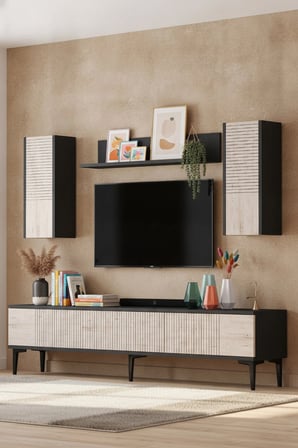 TVR1819AT CORSA TV Ünitesi Takımı ANTRASİT-TRAVERTEN 180CM