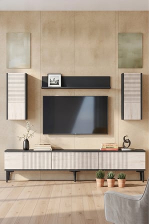 TVR1819AT CORSA TV Ünitesi Takımı ANTRASİT-TRAVERTEN 180CM