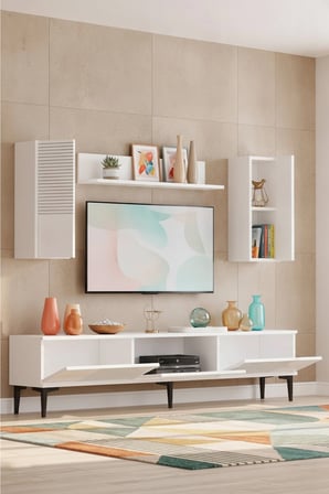 TVR1819B CORSA TV Ünitesi Takımı BEYAZ 180CM