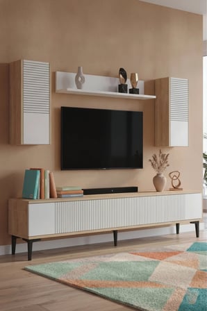 TVR1819DB CORSA TV Ünitesi Takımı SAFİRMEŞE-BEYAZ 180CM