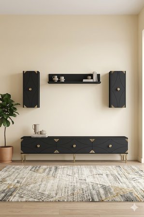 TVR1897AG ALFA Tv Ünitesi Takımı Antrasit-Gold 180cm