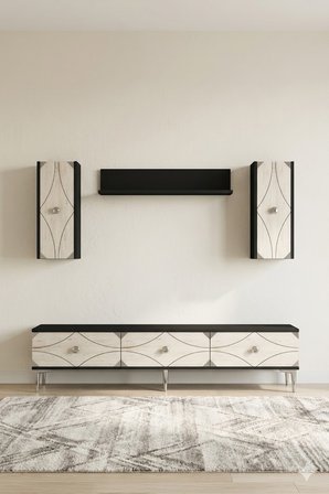 TVR1897ATS ALFA Tv Ünitesi Takımı Antrasit-Beyaz-Silver 180cm
