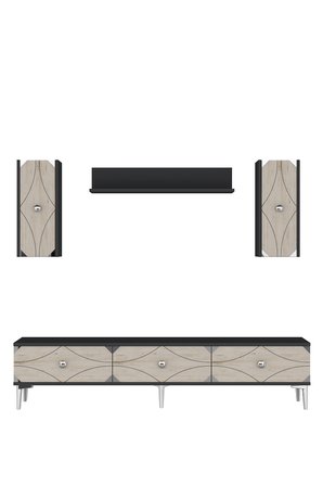 TVR1897ATS ALFA Tv Ünitesi Takımı Antrasit-Beyaz-Silver 180cm