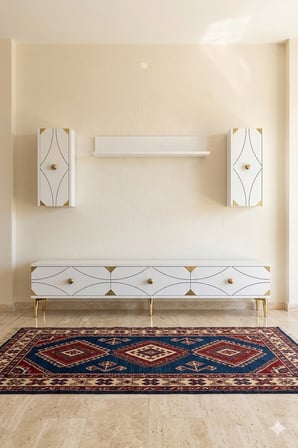 TVR1897BG ALFA Tv Ünitesi Takımı Beyaz-Gold 180cm