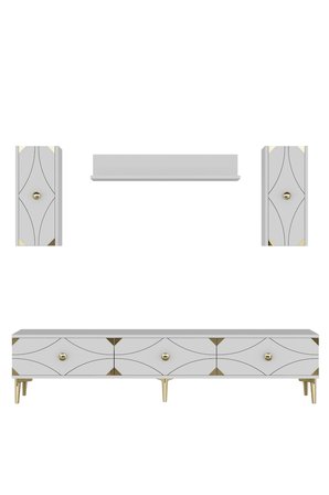 TVR1897BG ALFA Tv Ünitesi Takımı Beyaz-Gold 180cm