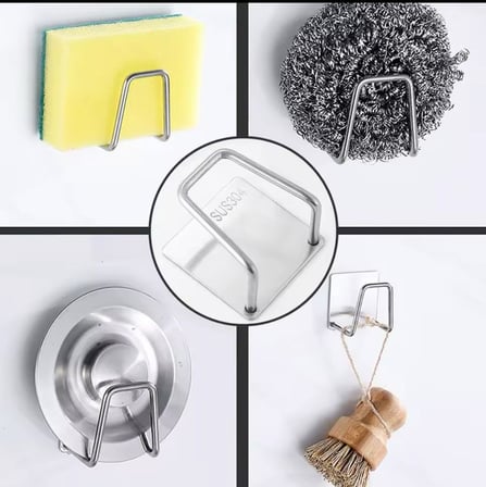 Premium Küçük Askı Kompakt Tasarım Banyo Aksesuarı Kendinden Yapışkanlı Çelik Drenaj Askısı
