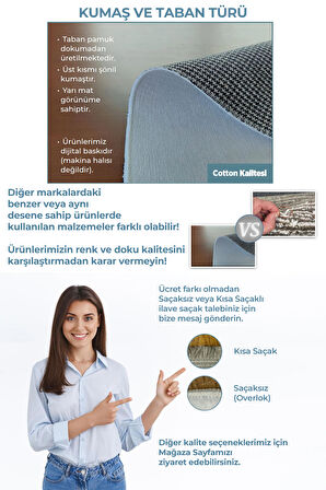 Homier Cotton Kalitesi Yıkanabilir Kaymaz Taban Antibakteriyel Kilim Ve Yolluk H-OT-4024B