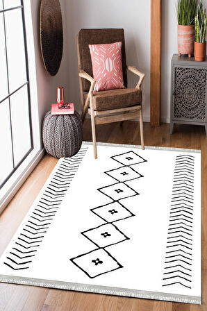 Homier Cotton Kalitesi Yıkanabilir Kaymaz Taban Antibakteriyel Kilim Ve Yolluk H-OT-4104A