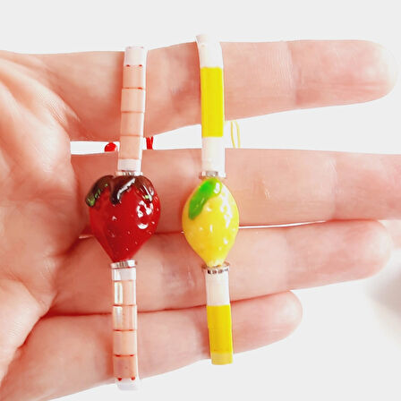Meyve Miyuki Tila Murano Limon Bileklik 