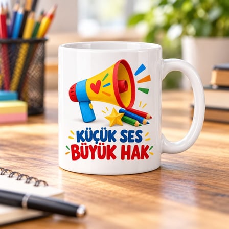 Çocuğun Sözü Tasarımlı Porselen Kupa - MODEL 737
