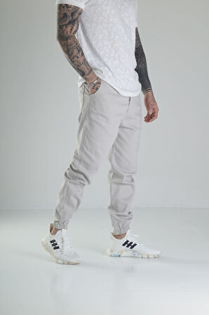 Gri Kot Jogger Pantolon