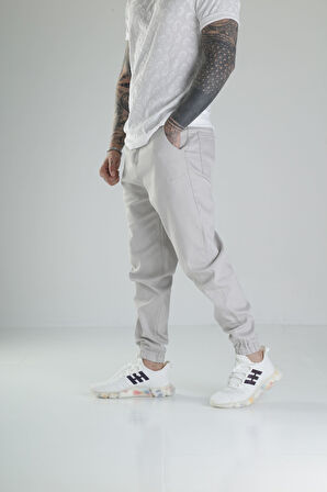 Gri Kot Jogger Pantolon