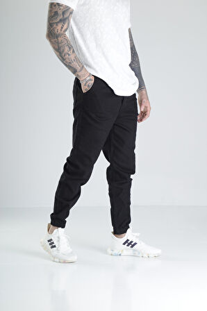 Siyah Kot Jogger Pantolon