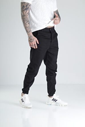 Siyah Kot Jogger Pantolon