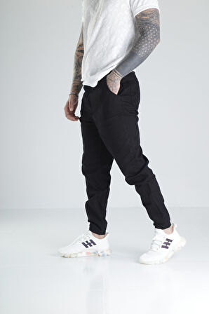 Siyah Kot Jogger Pantolon