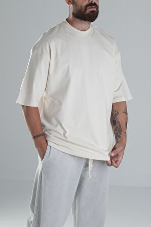 Bej Oversize T-Shirt