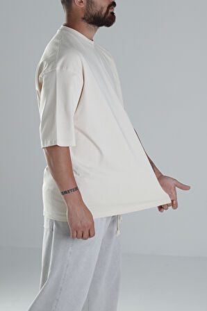 Bej Oversize T-Shirt
