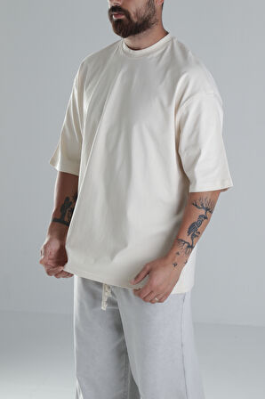 Bej Oversize T-Shirt