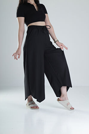 Bürümcük Kumaş Oversize Ok Paça Pantolon