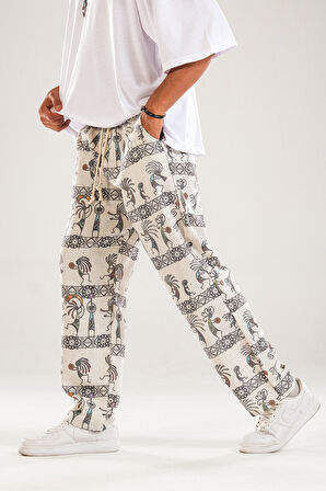 Cocopelli Desenli Baggy Pantolon