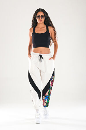 Neon Desenli Jogger Pantolon