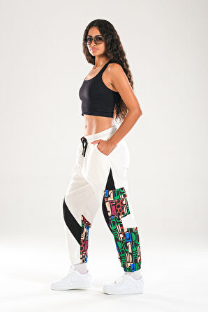 Neon Desenli Jogger Pantolon