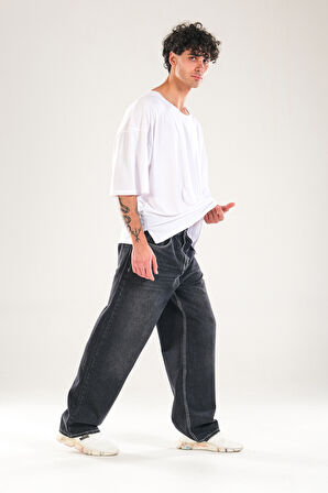 Premium Baggy Siyah Kot Pantolon