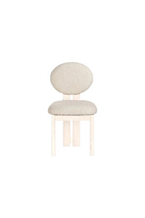 Coco İskandinav Teddy Natural Ahşap Bohem Sandalye