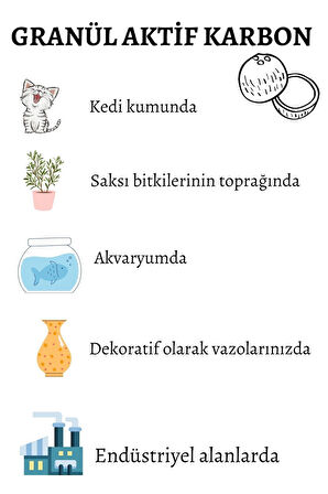 1000 İodine Hindistan Cevizi Kabuğu (Coconut) Bazlı Aktif Karbon 500 Gr