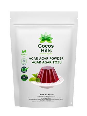 Cocos Hills Agar Agar Powder Agar Agar Tozu 50 gram