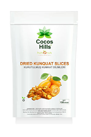 Cocos Hills Dried Kumquat Slices Kurutulmuş Kumkat Dilimleri 150 gram