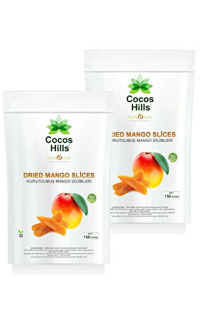 Cocos Hills Dried Mango Slices Kurutulmuş Mango Dilimleri 150 gram X 2 ADET