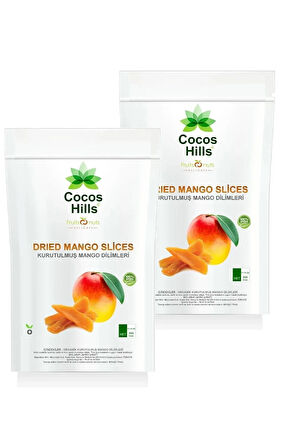 Cocos Hills Dried Mango Slices Kurutulmuş Mango Dilimleri 333 gram X 2 ADET.