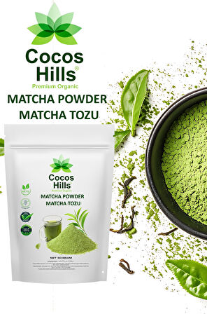 Cocos Hills Matcha Powder Premium Quality Matcha Tozu Premium Kalite 50 gram