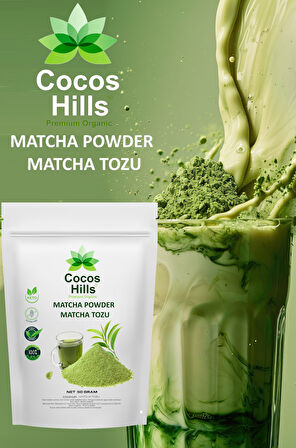 Cocos Hills Matcha Powder Premium Quality Matcha Tozu Premium Kalite 50 gram