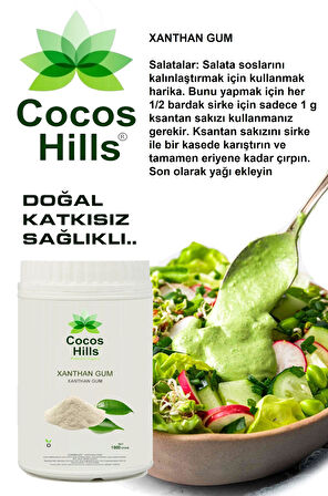 Cocos Hills Xanthan Gum Gluten Free ( Glütensiz Ksantan Gam ) 1.000 Gram