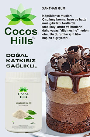 Cocos Hills Xanthan Gum Gluten Free ( Glütensiz Ksantan Gam ) 75 gram