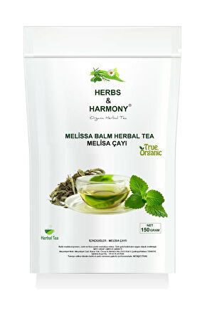 Herbs & Harmony Melissa Herbal Tea Melisa Bitki Çayı 150 gram
