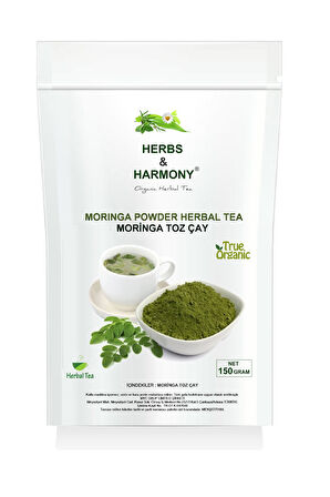 Herbs & Harmony Moringa Powder Herbal Tea Moringa Toz Çay 150 gram