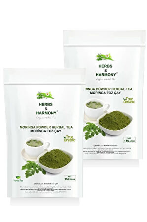 Herbs & Harmony Moringa Powder Herbal Tea Moringa Toz Çay 150 gram X 2ADET
