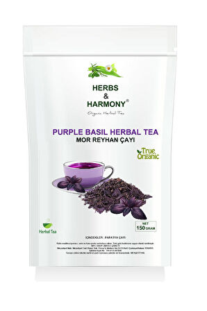 Herbs & Harmony Purple Basil Herbal Tea Mor Reyhan Bitki Çayı 150 gram