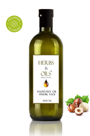 Herbs & Oils Hazelnut Oil Fındık Yağı 1000 Ml