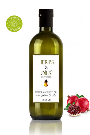 Herbs & Oils Pomegranate Seed Oil Nar Çekirdeği Yağı 1000 Ml