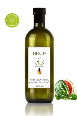 Herbs & Oils Watermelon Seed Oil Karpuz Çekirdeği Yağı 1000 Ml