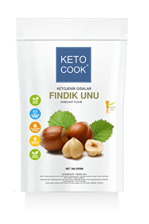 KetoCook Ketojenik Fındık Unu (HAZELNUT FLOUR) 300 gram