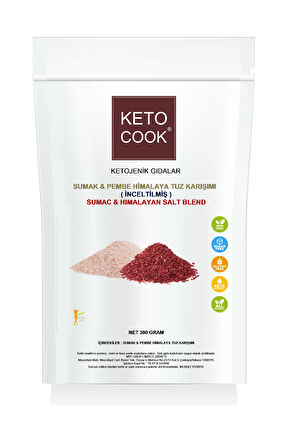 KetoCook Ketojenik Sumak & Pembe Himalaya Tuz Karışımı ( Sumac & Pınk Hımalayan Salt Mıx ) 300 gram